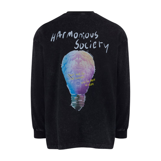LS T-Shirt Washed Black Bulb Graphic